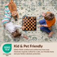 thumbnail image 4 of Design&I 4'x6' Ultra Soft Area Rug, Beige Distressed Botanical Motif Subtle Trellis Neutral Border None Fluffy Washable Non Shedding for Bedroom Living Room Home Office, 4 of 7
