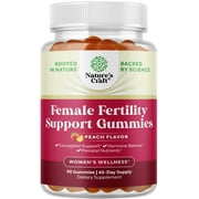 Fertility Gummies for Women Trying to Conceive - with Myo-Inositol Folic Acid & Vitex Chasteberry - Vegan Non-GMO & Gluten Free