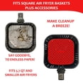 thumbnail image 3 of Revestimiento De Silicona Para Freidora De Aire, Alfombrillas Cuadradas Para Cesta De Airfryer De 8,5 Pulgadas, Accesorios Profesionales Antideslizantes Para Freidora De Aire Para Cocina Y Hogar Kearding OD015932-01, 3 of 6