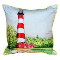 Betsy Drake SN101 12 x 12 in. Chincoteague Lighthouse VA Small Indoor & Outdoor Pillow