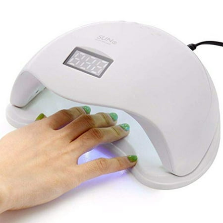 SUN5 48W UV LED Nail Dryer with 4 Timer Settings, Dual Purpose Nail Curing Lamp Manicure Tool LED Phototherapy Professional Nail Gel Lamp for Both Hands and Feet, Home and Salon