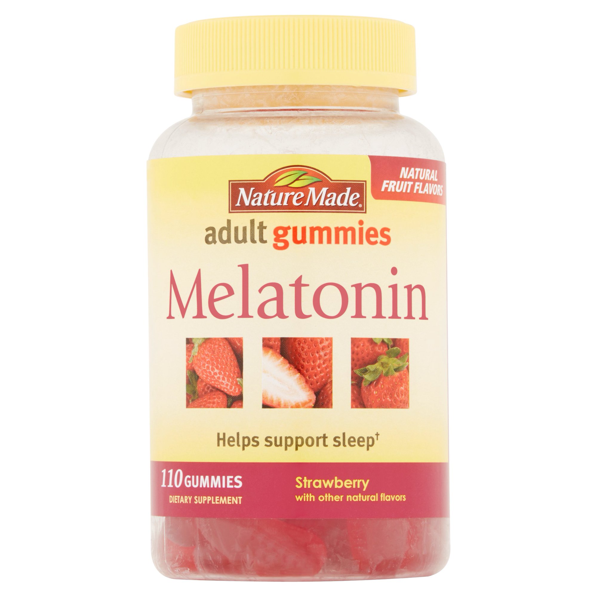 Nature Made Melatonin Adult Gummies, Strawberry, 110 Count