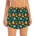 thumbnail image 2 of Rateoe Colorful Elephants Printed 2 in 1 Women's Workout Shorts for Athletic Gym Running Shorts with Phone Pockets-Small, 2 of 7