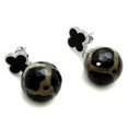 thumbnail image 3 of Luxe Jewelry Designs Women's Stainless Steel Earrings with Multicolor Synthetic Onyx Stones, 3 of 3