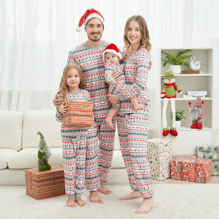 Matching Family Christmas Pajamas Sets for Women Men Kids Holiday