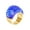 Gold Blue, variant on Unisex Stainless Steel Crystal Zirconia Engagement Rings Green CZ Stone Silver Size 7