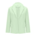 thumbnail image 5 of tklpehg Casual Blazer for Women Coats Lightweight Blazer Open Front Lapel Long Sleeve Work Office Blazer Jacket Loose Fall Coat Long Sleeve Leisure Overcoat Solid Color Outwear Green M, 5 of 7