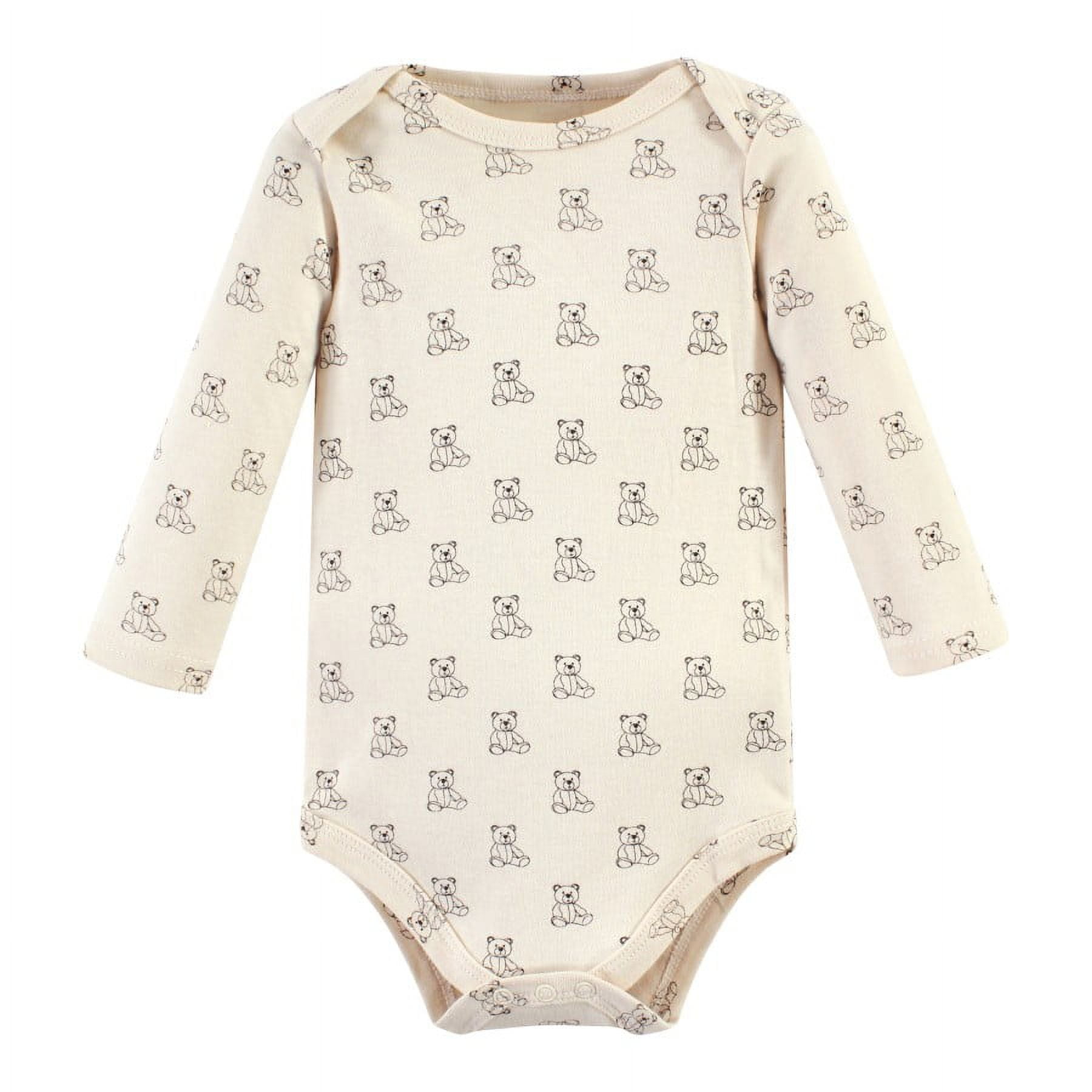 Hudson Baby Cotton Long-Sleeve Bodysuits, 5-Pack, Newborn- 24 Months