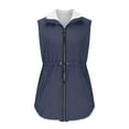 thumbnail image 7 of Ashirexll Womens Vests Outerwear, Puffer Vest Women, Sleeveless Fleece Jacket with Stand Collar Drawstring and Pockets for Winter, 7 of 7