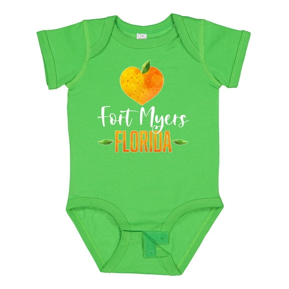 Inktastic Fort Myers Florida Orange in Heart Boys or Girls Baby Bodysuit