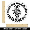 thumbnail image 2 of Meet Me Under the Mistletoe Merry Christmas Self-Inking Rubber Stamp Ink Stamper - Purple Ink - Mini 1/2 Inch, 2 of 7