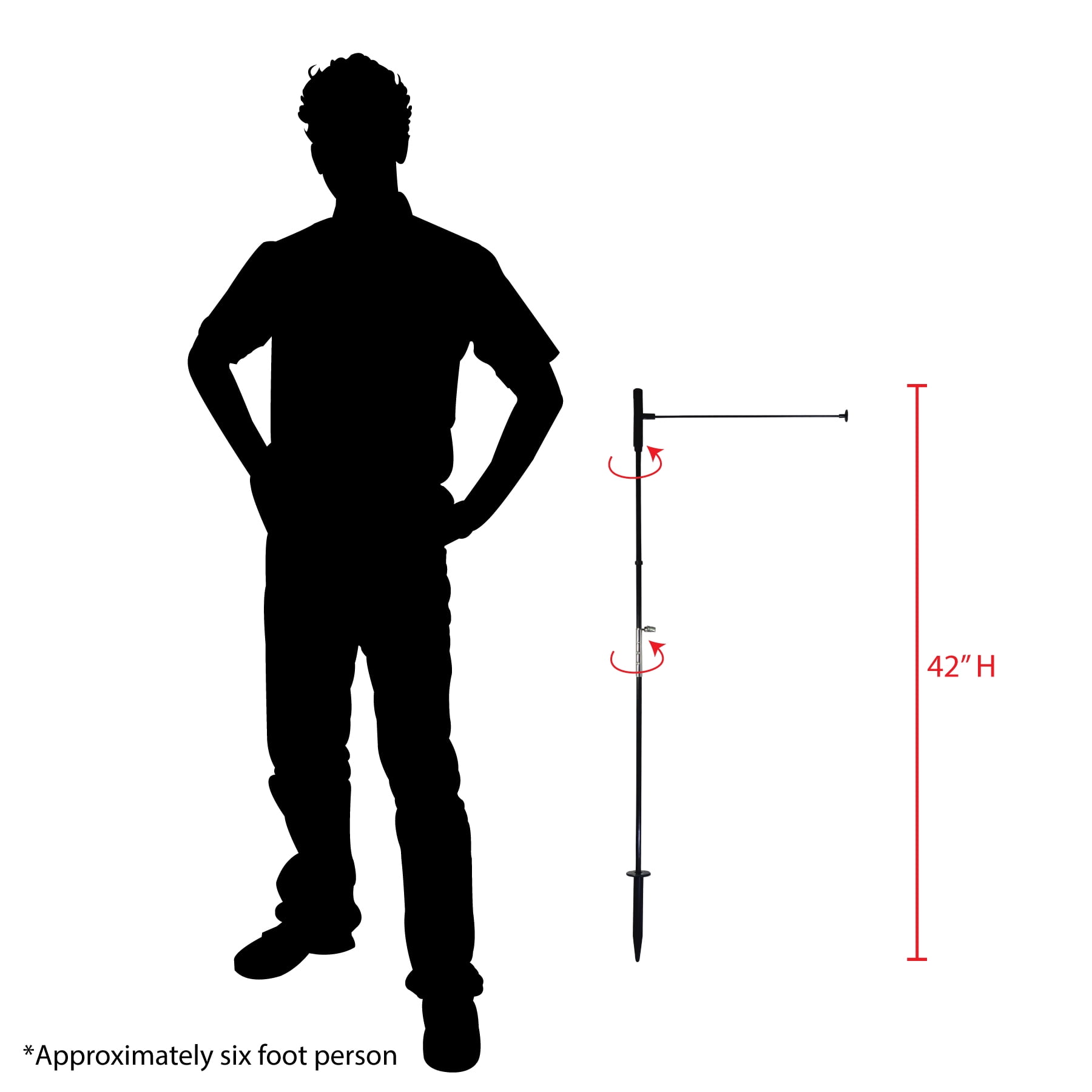 In the Breeze 4580 — Pivoting Garden Flag Pole