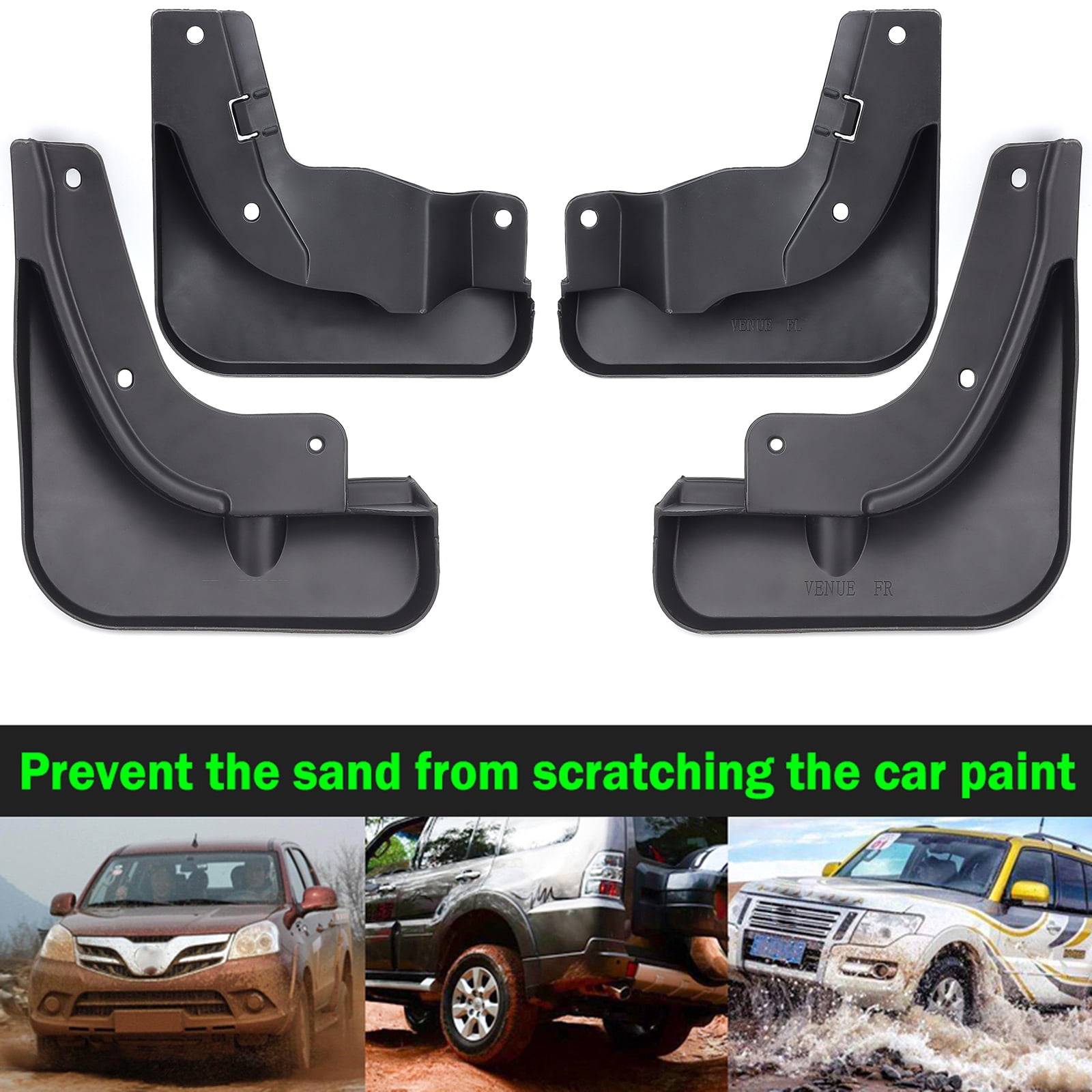 4x Mud Flaps For Hyundai Venue 2019-2023 Splash Guards Front Rear Mudguards