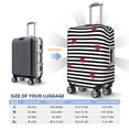 thumbnail image 4 of Gukieu Ladybugs on Black and White Striped Print Suitcase Protective Cover, Elastic Zipper Buckle Suitcase Protective Cover, Suitable for Travel, Business Trip-Large, 4 of 7