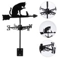 thumbnail image 3 of CTIRCHIU Black Cat and Mouse Stainless Steel Garden Weathervane Ornament, Outdoor Yard Decor 19.5×12.8×11.4in, 3 of 11