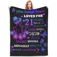 thumbnail image 1 of LHSHID 21th Birthday Gifts for Girls Soft Warm Throw Blanket Lightweight Flannel Fleece Bed Blanket Gift for Girls Boys Men Women Chair Couch, 1 of 7