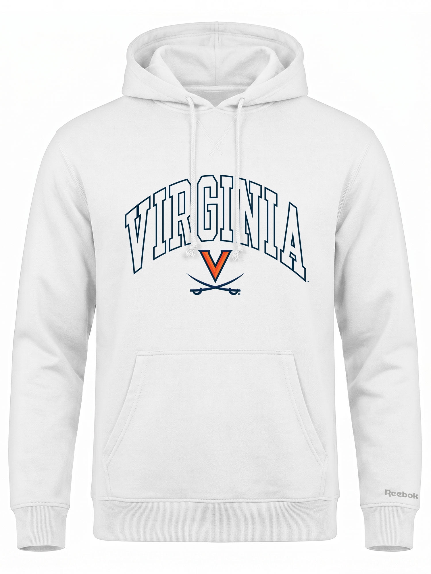 Virginia Cavaliers Reebok Mens White Hooded Sweatshirt