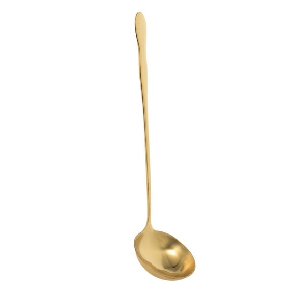 Homoyoyo Golden Soup Ladle with Precision Round Design, Kitchen Utensil for Serving Soups and Stews