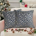 thumbnail image 5 of Gqtwoy Soft Fuzzy Decorative Pillow Covers, Snowflake Glitter Print, Christmas Decor, Home Bedroom Sofa Cushion, Cozy Winter Accents, Holiday Throw Pillow Cases, 5 of 6