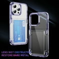thumbnail image 2 of for iPhone 14 Pro Max Case Wallet, iPhone 14 Pro Max Case Clear Protective Case Credit Card Holder Heavy Duty Shockproof Anti-Scratch Anti-Yellow Cover for iPhone 14 Pro Max Transparent - Purple, 2 of 7