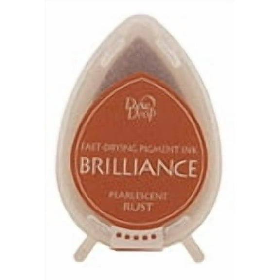 Tsukineko Brilliance Dew Drops Pigment Ink Pad-Pearlescent Rust