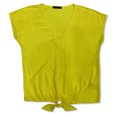 thumbnail image 1 of I-N-C Womens Tie Front Pullover Blouse darkyellow S, 1 of 1