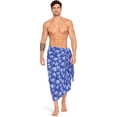 thumbnail image 2 of HAPPY BAY Men's Pareo Standard Vacation Sarong Full Beach Wrap One Size Azure, Palm Tree Summer Vacation Party, 2 of 6