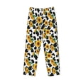 thumbnail image 2 of Vsdgher Cute Cow Print Sunflower A Print Mens Pajama Pants Sleep & Lounge Pants, PJ Bottoms With elastic waistb and Pockets, 2 of 5