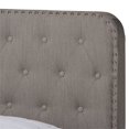 thumbnail image 4 of Baxton Studio Annalisa King Size Grey Upholstered Button Tufted Panel Bed, 4 of 10