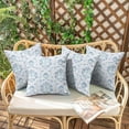 thumbnail image 2 of Outdoor Throw Pillow Covers 20x20 Inch Waterproof Spring Summer Blue Grey Baroque Outdoor Pillow Covers for Patio Funiture Garden Couch, 2 of 7