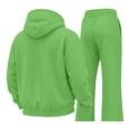thumbnail image 3 of DORKASM Men's Full Zip Hooded Sweatshirt and Casual Athletic Jogger Tracksuit Set Green 3XL, 3 of 5
