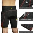 thumbnail image 5 of Santic Cycling Shorts Padded for Mens Bicycle Riding Pants Bike Shorts Cycle Tights Reddle 3XL, 5 of 7