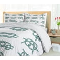 thumbnail image 5 of Ambesonne Navy White Duvet Cover Sets, Maritime Knots Art, 2-Queen, Dark Teal and White, 5 of 6