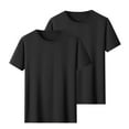 thumbnail image 2 of Busydd 2PC T Shirts for Man Casual Solid Color Cotton T Shirts Comfortable Round Neck Short Sleeve Summer Tops Versatile Going Out Tops, 2 of 9