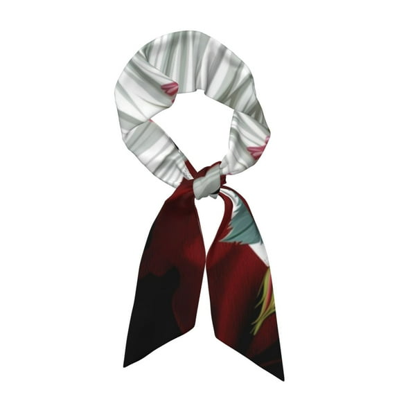 Easygdp Eagle With Hat And Roses Neck Scarf Printed Scarves Head for Women'S Fashion Satin Scarfs For Bag Hair for Dating, Travel