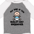 thumbnail image 4 of Inktastic Worlds Best Engineer Dad Boys Long Sleeve Baby Bodysuit, 4 of 5
