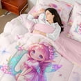 thumbnail image 6 of Feelyou Magic Elf Teens Twin Bedding Sets 7-Piece, Purple Monogrammed L Bedding Comforter Set, Fairy Tale Princess Reversible Sheet Sets, Lightweight Room Decor, 6 of 9