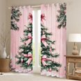 thumbnail image 2 of Feelyou Bowknot Xmas Tree Curtains Pack of 2 (52x84 Each), Merry Xmas Window Curtains, 2 of 6