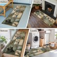 thumbnail image 5 of Wildlife Portraits Hallway Washable Runner Rug 2x6 Animals Plaid Deer Owl Bear Rustic Brown Pine Cone Low-Profile Area Rugs with Non Slip Backing Indoor Floor Carpet for Entrance Living Room Bedroom, 5 of 9