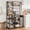 Black + Retro Color, variant on Bakers Rack, 7-Tier Microwave Stand with 2 Wire Drawer, Industrial Coffee Bar Station with Power Outlet, Kitchen Bakers Rack with Large Storage for Pots, Dishes Organizer