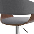thumbnail image 2 of Simpli Home Lowell Mid Century Modern Adjustable Swivel Bar Stool in Light Grey Linen Look Fabric, 2 of 12