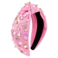thumbnail image 1 of Diadema anudada con forma de sirena YARIEW para niñas (rosa), 1 of 8