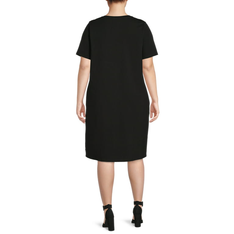 Terra & Sky Plus Size Printed V-Neck Midi Dress 