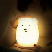 LumiPets Night Light: Huggable Bear Shaped Baby Nursery Night Light with USB Rechargeable Battery - Available in 9 Colors