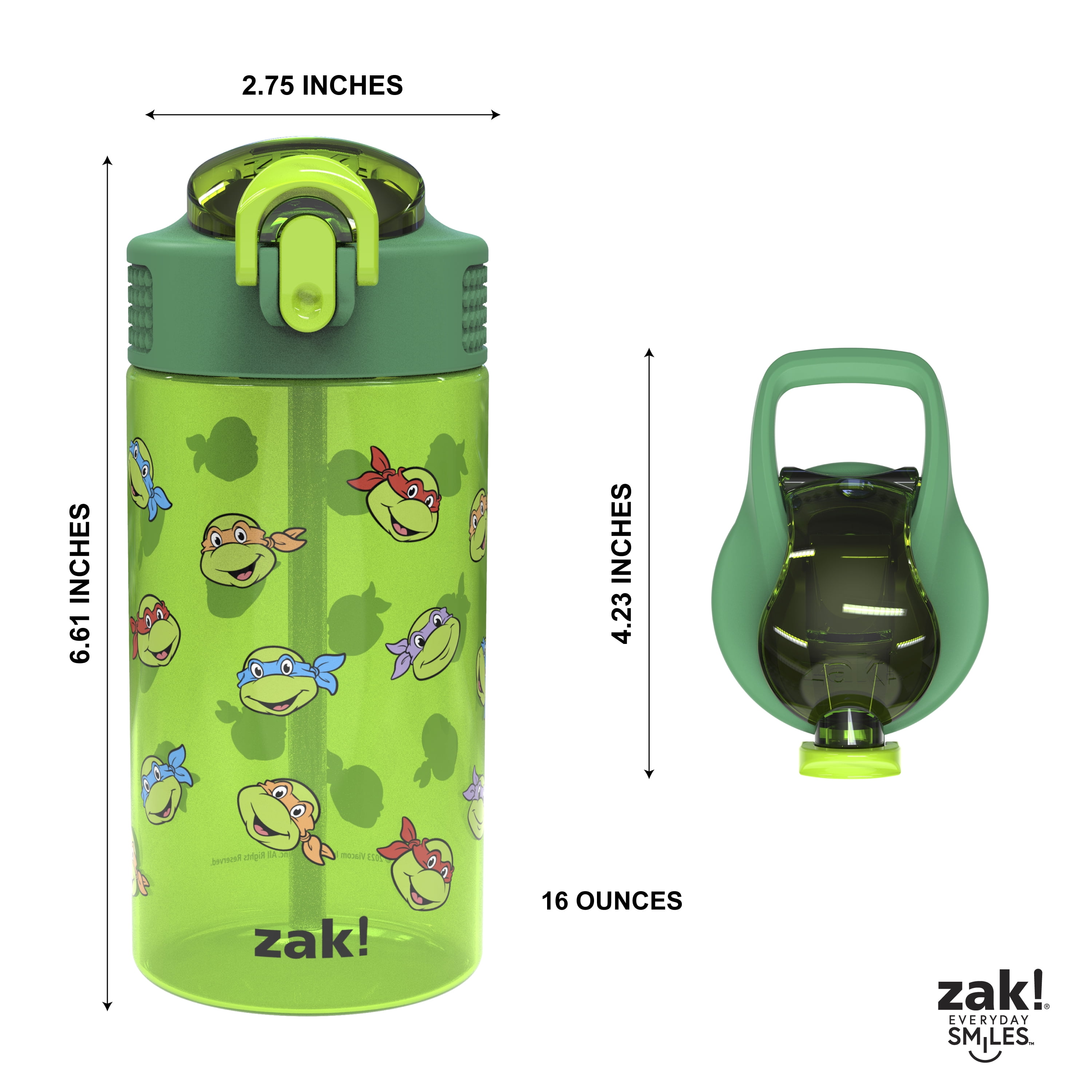 Zak Designs Teenage Mutant Ninja Turtles Kids Water Bottle For School or  Travel, 16oz 2-Pack Durable…See more Zak Designs Teenage Mutant Ninja  Turtles