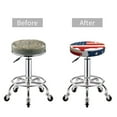 thumbnail image 4 of Salouo American Flag Map Pattern Bar Stool Cushion Cover, Round Crease-Resistant Stretchy Dustproof Stool Seat Slipcover for Bar Round Chair-12 inch, 4 of 6