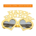 thumbnail image 2 of KAKOWELY Gafas de sol para fiesta de cumpleaños, gafas creativas con forma de corazón, gafas decorativas de feliz cumpleaños, 2 of 5