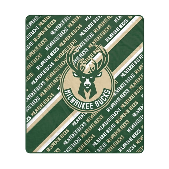 Pegasus Milwaukee Bucks 60" x 70" Diagonal Lined Wordmark Ultra Soft Blanket