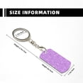 thumbnail image 3 of Wukai Lilac Glittering Print Rectangular Metal Keychain: Sleek and Durable Key Ring for Securely Holding Keys Perfect for Everyday Use, 3 of 5