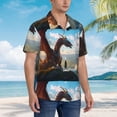 thumbnail image 3 of Fuzoiu Clear Sky Mountain Red Dragon Print Hawaiian Shirt for Men, Summer Beach Casual Short Sleeve Button Down Shirts, Men’s Beach Summer Shirts with Pocket,XX-Large, 3 of 7
